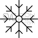 Cooling mode lineal icon – snowflake symbol