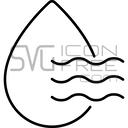 Dry air mode lineal icon – dehumidifier setting