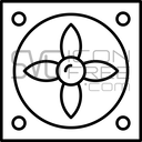 Fan lineal icon – ventilation blower SVG PNG