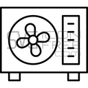 Outdoor unit lineal icon – AC condenser box