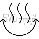 Swing mode lineal icon – oscillating airflow