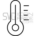 Temperature control lineal icon – thermometer