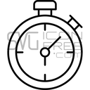 Timer lineal icon – schedule clock