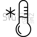 Cold temperature icon SVG PNG – freezer thermometer logo icon