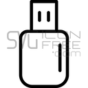 Free USB flash drive icon SVG PNG – memory stick illustration