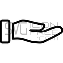 Hand icon SVG free – open helping hand illustration