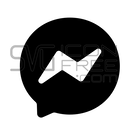 Messenger chat bubble logo – social message icon SVG PNG logo icon