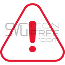 Minimal Filled Rounded Triangle Exclamation Mark Warning Alert Icon Free SVG