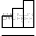 Minimal Outline Ascending Bar Chart Growth Statistics Report Icon Free SVG