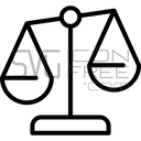 Minimal Outline Balance Scale Justice Law Equality Weighing Icon Free SVG