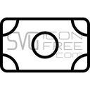 Minimal Outline Banknote Cash Paper Money Finance Icon Free SVG logo icon