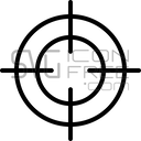 Minimal Outline Crosshair Target Focus Goal Aim Precision Icon Free SVG