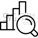 Minimal Outline Data Analysis Search Bar Chart Statistics Icon Free SVG logo icon