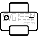 Minimal Outline Desktop Printer Output Device Document Icon Free SVG