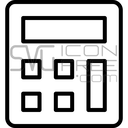 Minimal Outline Electronic Calculator Simple Math Tool Icon Free SVG