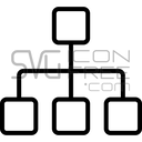 Minimal Outline Hierarchy Structure Chart Organization Management Icon Free SVG