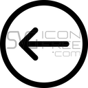 Minimal Outline Left Arrow in Circle Back Navigation Free SVG