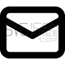 Minimal Outline Mail Envelope Communication Line Icon Free SVG