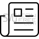 Minimal Outline Newspaper News Report Articles Document Icon Free SVG