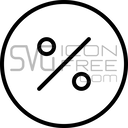 Minimal Outline Percentage Sign Discount Rate Offer Sale Icon Free SVG
