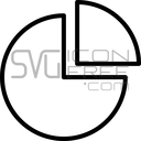 Minimal Outline Pie Chart Statistics Data Analysis Graph Icon Free SVG logo icon