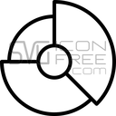 Minimal Outline Pie Chart Three Sections Data Analysis Statistics Icon Free SVG