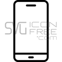 Minimal Outline Smartphone Mobile Phone Device Communication Icon Free SVG