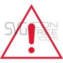 Minimal Outline Triangle Exclamation Mark Warning Alert Danger Icon Free SVG logo icon