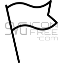 Minimal Outline Waving Flag Marker Location Success Icon Free SVG