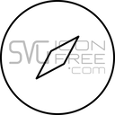 Minimal Ultra Thin Compass Direction Guide North Navigation Icon Free SVG