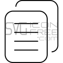 Minimal Ultra Thin Copy Duplicate Files Document Content Backup Icon Free SVG