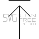 Minimal Ultra Thin Up Arrow Upload Send Data Share File Icon Free SVG logo icon