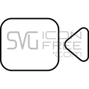 Minimal Ultra Thin Video Player Camera Recorder Media Play Icon Free SVG