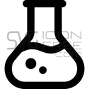 Simple Chemical Laboratory Glassware Flask Line Icon SVG logo icon