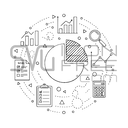 Statistics dashboard illustration – pie chart data circle SVG PNG logo icon